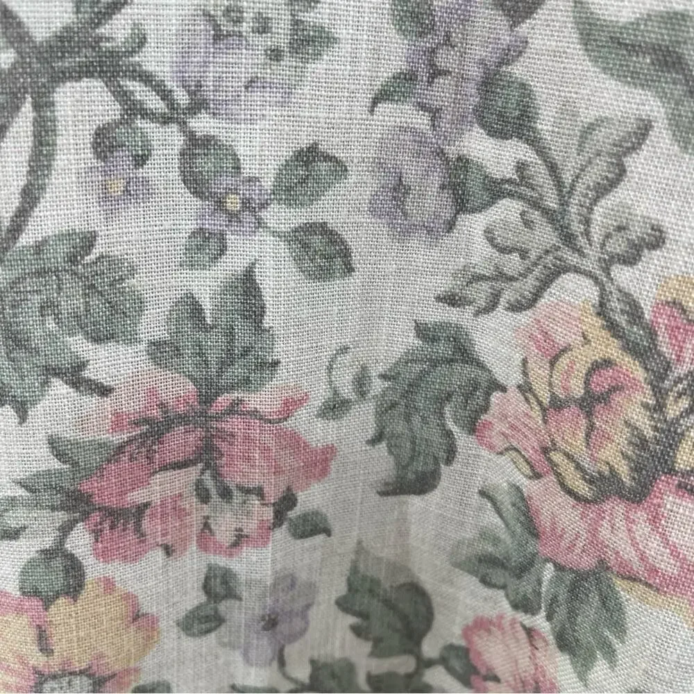Vintage USA Floral Cottagecore Coastal Grandma Blazer Patch Pockets Size Medium - Picture 3 of 9